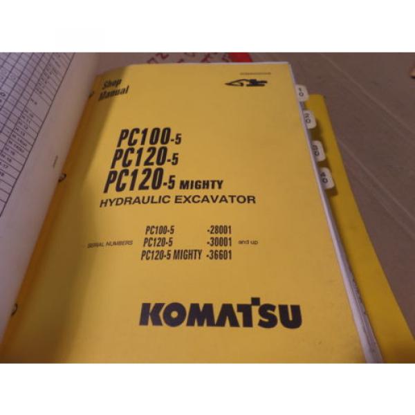 KOMATSU PC100-5 PC120-5 PC120-5 HYDRAULIC EXCAVATOR SHOP MANUAL S/N 28001 &amp; UP, #3 image