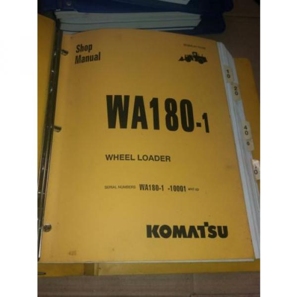 KOMATSU WA180-1 WHEEL LOADER SERVICE SHOP REPAIR BOOK MANUAL #1 image