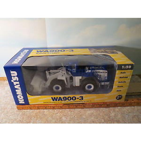 Komatsu WA900-3 Wheel Loader Demo White/Blue 1/50 NIB First Gear #1 image