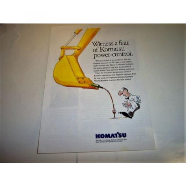 1994 Komatsu Construction Excavator Power Shovel Photo Print Magazine Ad #1 image