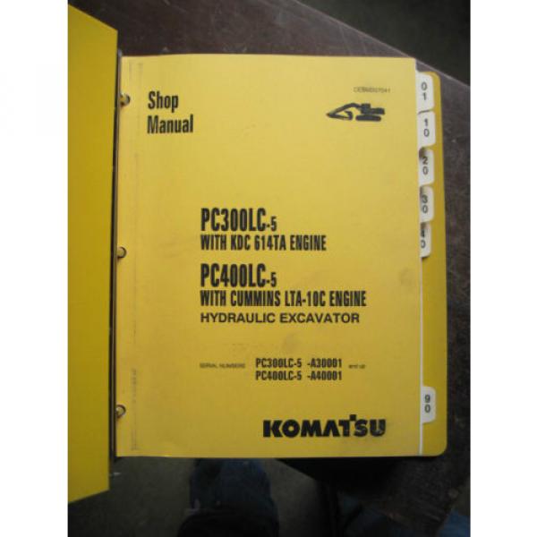 OEM KOMATSU PC300LC-5 PC400LC-5 SERVICE SHOP REPAIR Manual Book #4 image