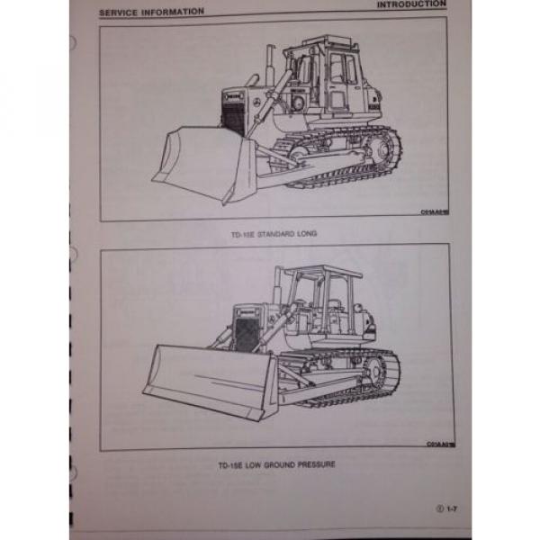 International Dresser Komatsu TD15E Dozer Crawler CHASSIS Shop SERVICE Manual IH #2 image
