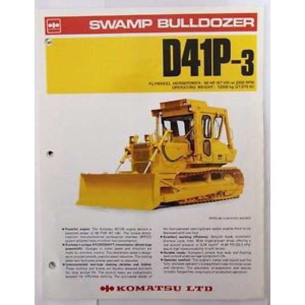 Komatsu D41P-3 Swamp Bulldozer Original Sales/specification Brochure #1 image