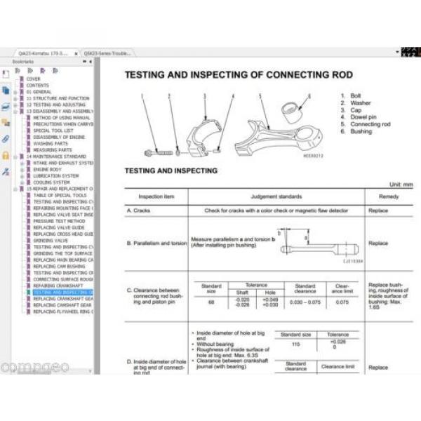 CUMMINS QSK23 / Komatsu 170-3 ENGINE  Shop Rebuild Service Manual WORKSHOP #10 image