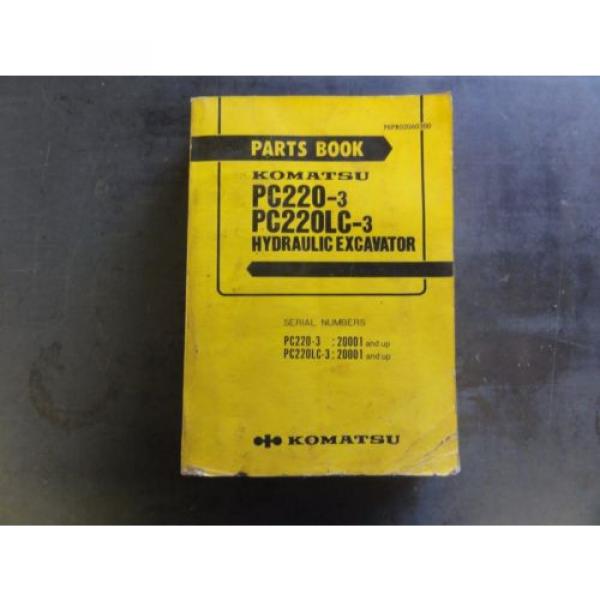 Komatsu PC220-3, PC220LC-3 Hydraulic Excavator Parts Book  PEPB02060300 #1 image