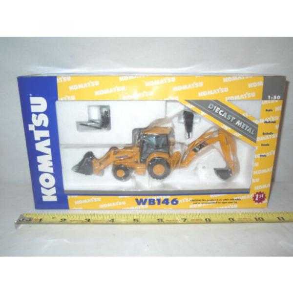 Komatsu WB146 Backhoe/Loader With Work Tools By First Gear 1/50th Scale #1 image