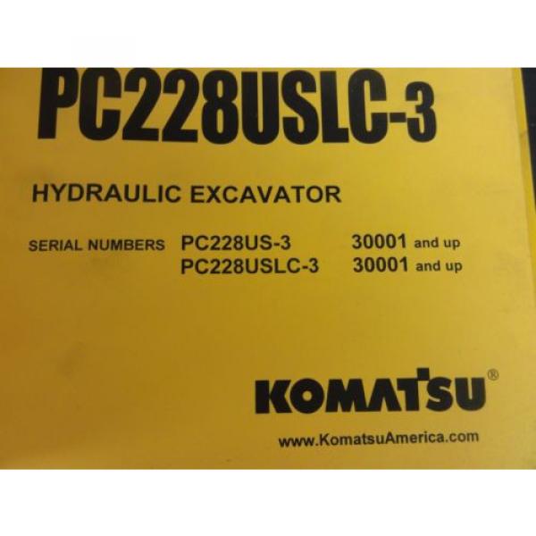 Komatsu PC228US-3  PC228USLC-3 Hydraulic Excavator Shop Manual #5 image