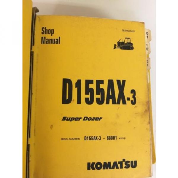 Komatsu D155AX-3 SUPER SERVICE SHOP REPAIR MANUAL BULLDOZER TRACTOR DOZER GUIDE #2 image