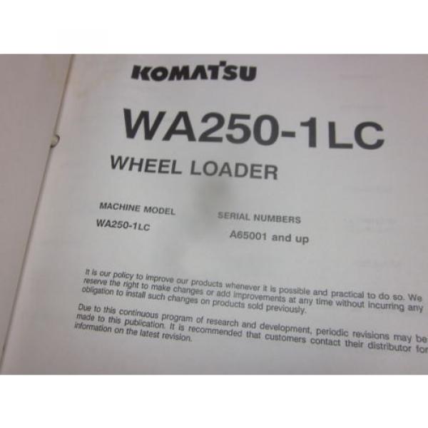 Komatsu WA250-1LC Wheel Loader Repair Shop Manual #2 image