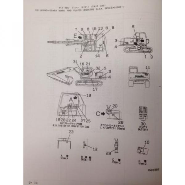 KOMATSU PC120-6 Hydraulic Excavator Parts Manual Book #10 image