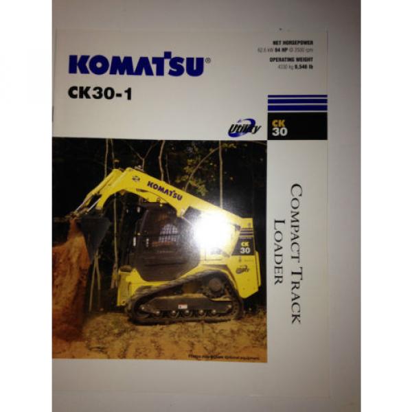 Komatsu CK30-1 Compact Rubber Tracked Loader , Sales Brochure &amp; specifications. #1 image