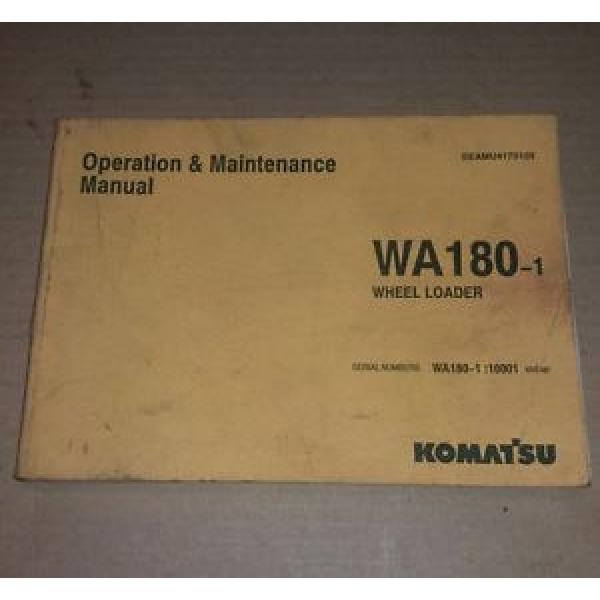 Komatsu WA180-1 OPERATION MAINTENANCE MANUAL WHEEL LOADER #1 image