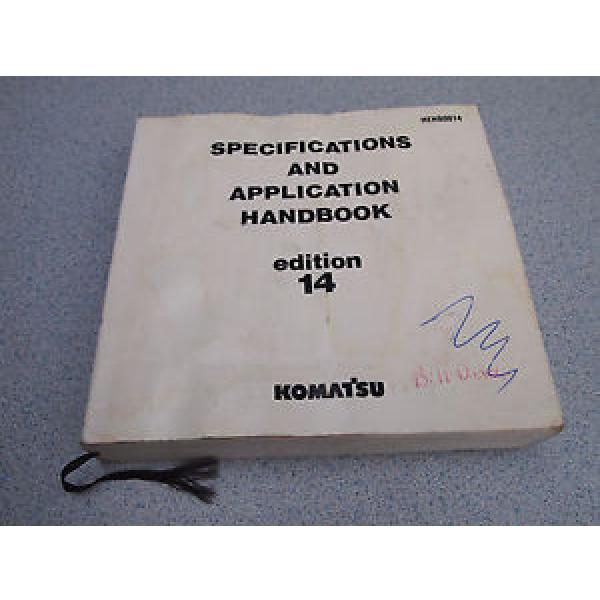 KOMATSU Specification Application HANDBOOK Manual 14th EDITION 1992 #1 image