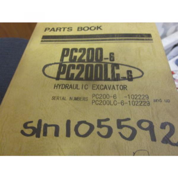 Komatsu PC200-6 PC200LC-6 Hydraulic Excavator Parts Book Manual s/n 102229 Up #1 image