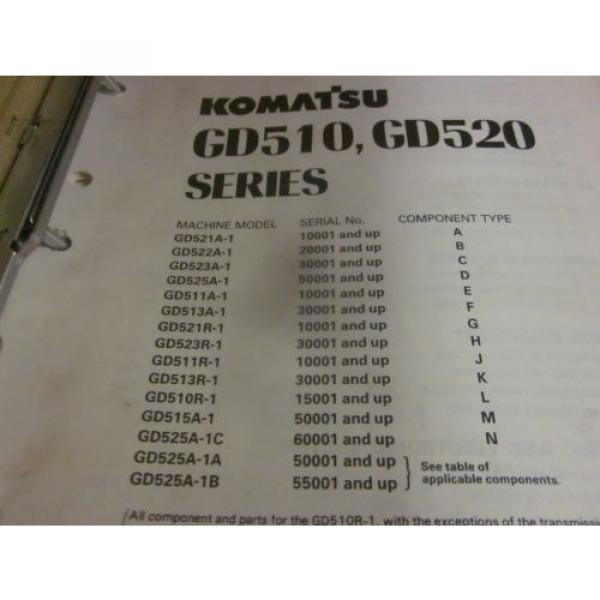 Komatsu GD510 GD520 Series Motor Grader Repair Shop Manual #2 image