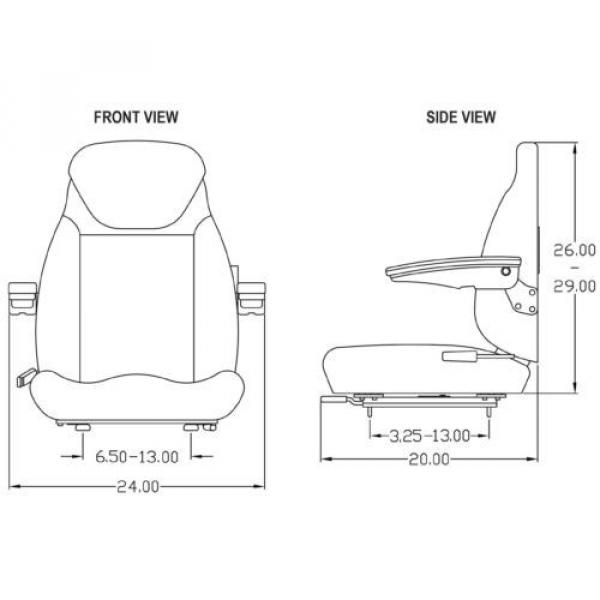 KOMATSU EXCAVATOR SEAT - FITS VARIOUS MODELS #S2 #10 image