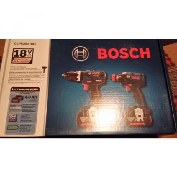Bosch 1/2&#034; Hammer Drill / Driver And 1/4&#034; Impact Driver Combo Kit #1 image