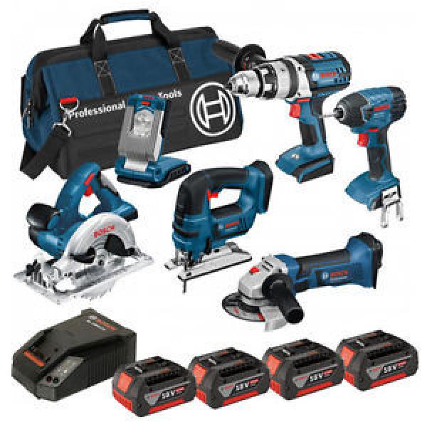 BOSCH BAG+6RS 18V 6 PIECE CORDLESS KIT 4 X 4.0AH COOLPACK 0615990G84 BRAND NEW #1 image