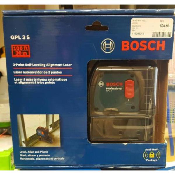 NEW BOSCH GPL 3 S 100FT 3-Point Self-Leveling Alignment Laser GPL3S GPL3 S #1 image
