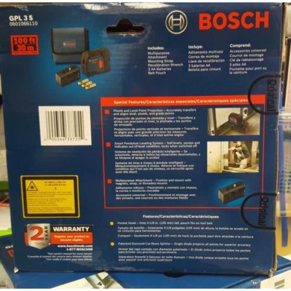 NEW BOSCH GPL 3 S 100FT 3-Point Self-Leveling Alignment Laser GPL3S GPL3 S #2 image