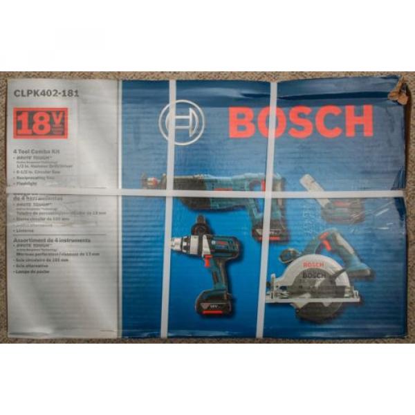 **BRAND NEW + FREE SHIP** Bosch CLPK402-181 18V 4-Tool Lithium-Ion Cordless Kit #1 image