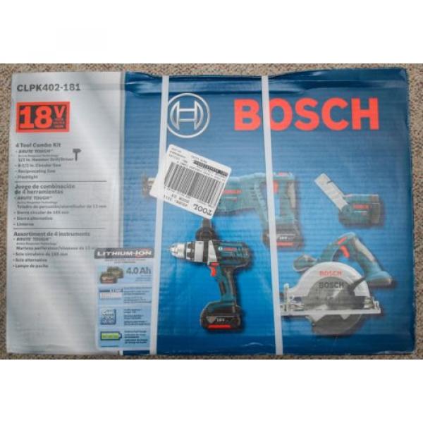**BRAND NEW + FREE SHIP** Bosch CLPK402-181 18V 4-Tool Lithium-Ion Cordless Kit #4 image