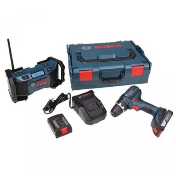 New Bosch 18V Lithium-Ion Cordless Combo Kit Drill Driver Radio DDS181-02LPB #2 image