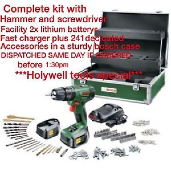 BOSCH 18V CORDLESS COMBI DRILL PSB1800 Li COMPLETE KIT WITH 241 Drill Set #1 image