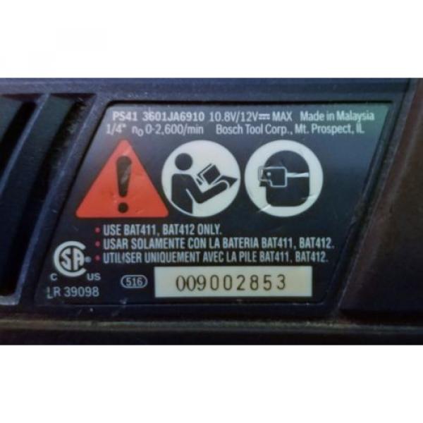 BOSCH PS41 PS41B 12V 12 Volt MAX LITHIUM CORDLESS 2-Speed POCKET DRILL/DRIVER #4 image