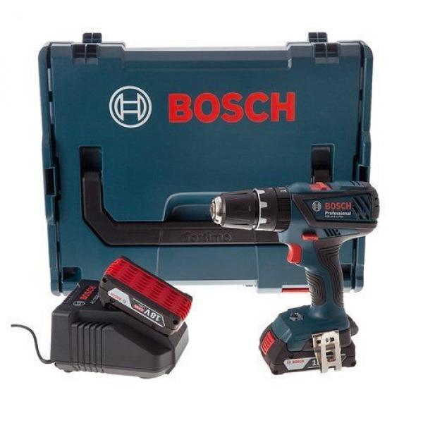 Bosch Professional GSB 18-2-LI Plus LS Drill (2 x 2.0Ah, L-BOXX) Blue Black Red #3 image