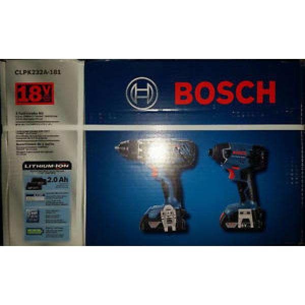New Bosch CLPK232A 18-Volt 4.0Ah 2-Tool Impact Driver and Drill Combo Kit Set #1 image