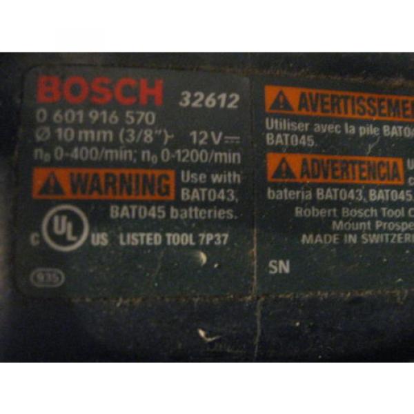 BOSCH TOUGH COMPACT 12 V 32612 CORDLESS DRILL TESTED BARE TOOL #3 image