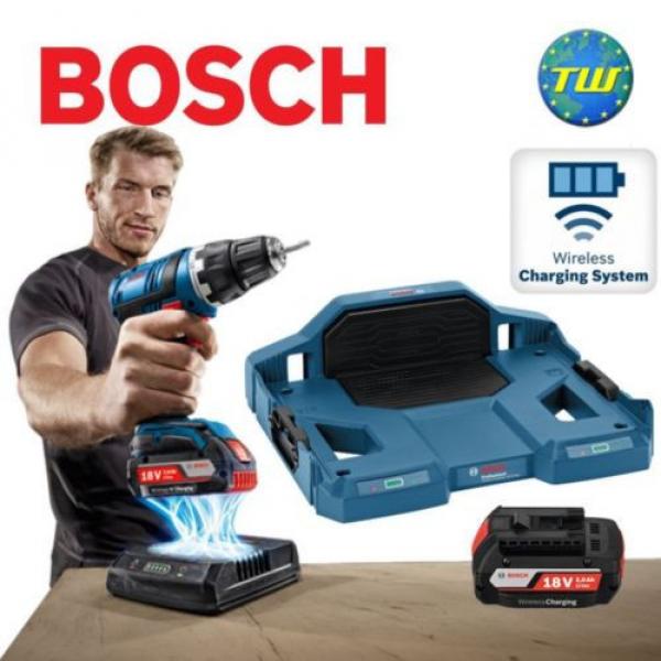 Bosch Wireless GSB18V-LI 18V Combi Drill 2x Batteries Charging Bay &amp; Inverter #1 image