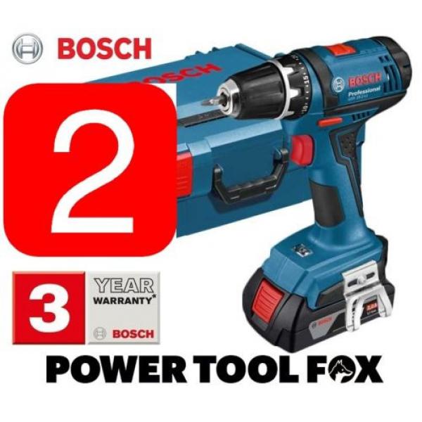 2 x Bosch GSR 18-2-Li PLUS LS PRO Combi Cordless Drills 06019E6170 3165140817769 #1 image