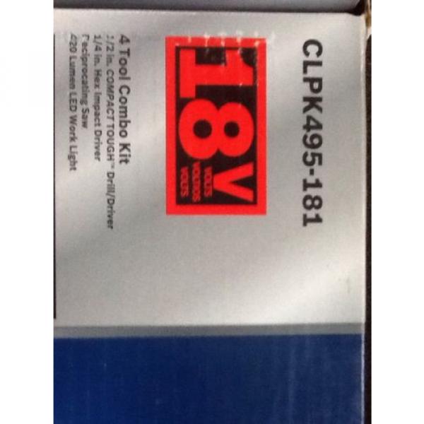 Brand New Sealed Bosch CLPK495-181 4 Tool Combo Kit #4 image