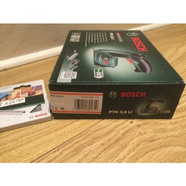 New Bosch PTK 3.6 LI 3.6v Cordless Staple Gun+Bosch1000 extra staples 8mm #4 image
