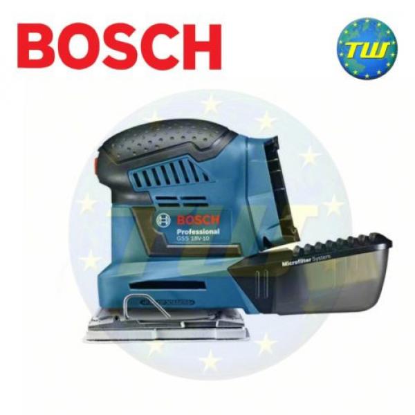 Bosch GSS18V-10 18V Cordless Orbital Sander Body 3x Sanding Base Plates &amp; LBoxx #4 image