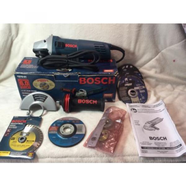 Bosch 4-1/2&#034; Angle Grinder #1375-01 6 Amp NEW With Extras #1 image