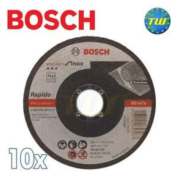 10x Bosch Standard INOX 1mm x 115mm Stainless Steel Metal Thin Cut Cutting Disc #1 image