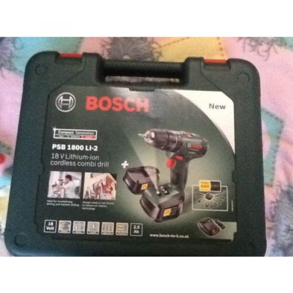 Bosch 18v lithium cordless combi drill PSB 1800 LI- #2 image