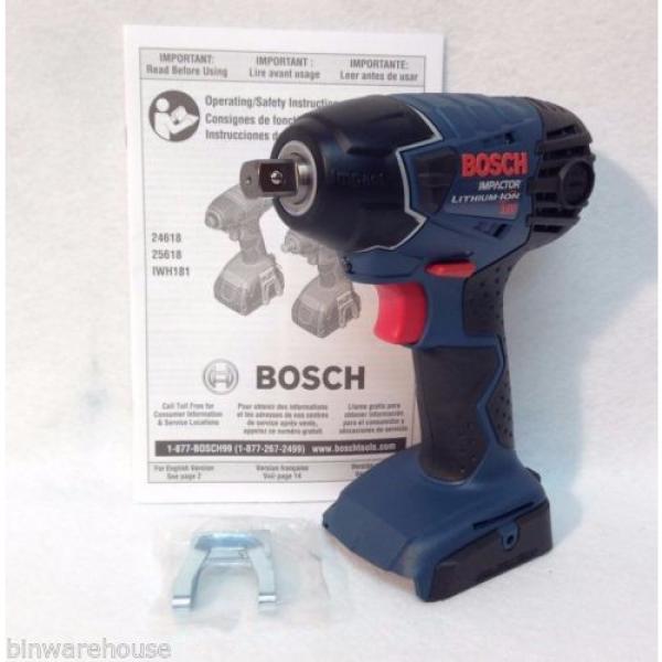 Bosch 24618 NEW 18V 18 Volt 1/2&#034; Li-Ion Cordless Impact Driver Wrench  Bare Tool #1 image