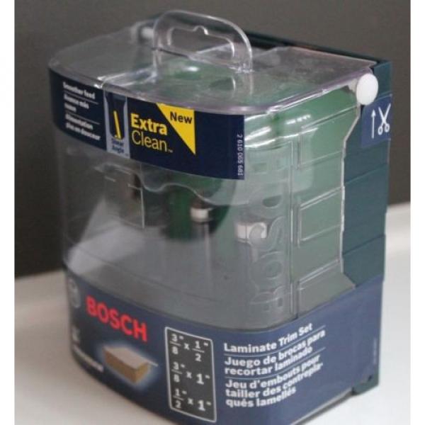 BOSCH 1/4&#039;&#039; Shank Laminate Trim Set RBS020SXW Extra Clean Smooth Feed New In Box #2 image