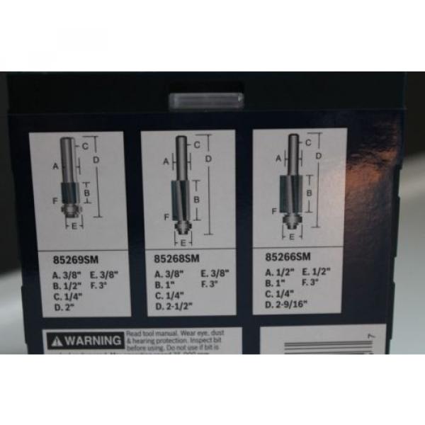 BOSCH 1/4&#039;&#039; Shank Laminate Trim Set RBS020SXW Extra Clean Smooth Feed New In Box #5 image