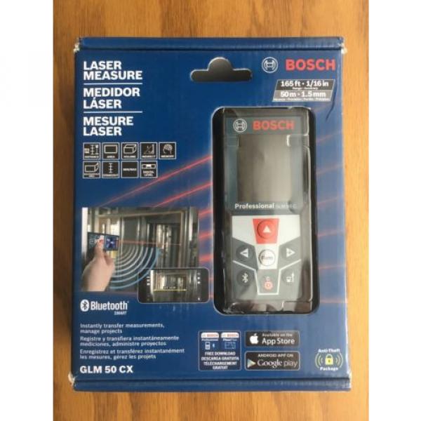 Bosch GLM 50 CX Laser Measure 165ft With Bluetooth &amp; Colour Display #1 image