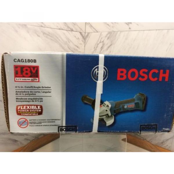 Bosch 18V 18 Volt Lithium Ion Cordless 4 1/2&#034; Angle Grinder CAG180 CAG180B NEW #1 image