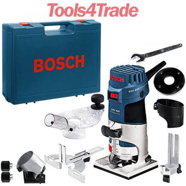 Bosch GKF 600 Palm Router Kit 600w and Extra Bases Accessories 060160A161 110V #1 image