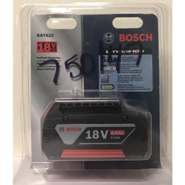 (New) Bosch BAT622 (18V/ 6.0Ah) Lithium-Ion Fat Pack Battery Power High Capacity #1 image