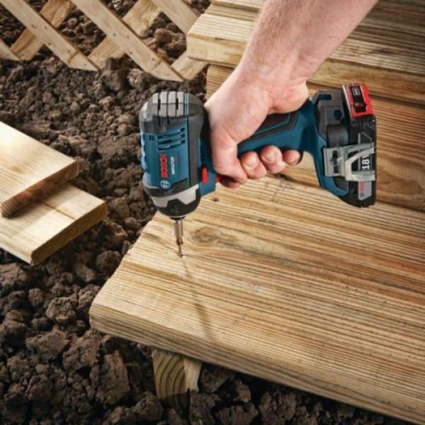 Bosch Impact Driver Cordless 18 Volt Lithium-Ion 1/4 in. Hex 4.0Ah Batteries #5 image