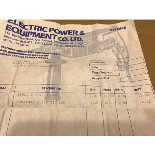 Bosch Armature 2 604 010 542, For Bosch Drill, From 1995 With Original Receipt #8 image