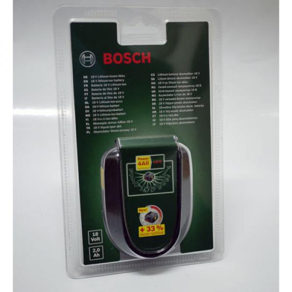New Genuine Bosch Lithium 18v 2.0Ah LI-Ion Battery POWER4ALL - Sealed #1 image